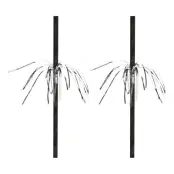 Papperssugrör Fireworks Svart/Silver - 10-pack