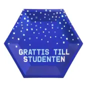 Papperstallrikar Grattis Till Studenten - 8-pack