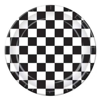 Papperstallrikar Schackrutig - 8-pack