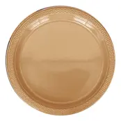 Plasttallrikar Guld - 20-pack