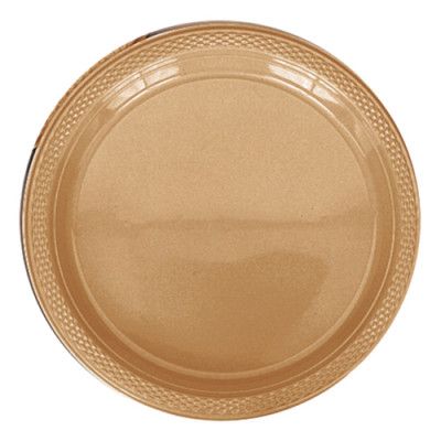 Plasttallrikar Guld - 20-pack