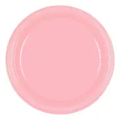 Plasttallrikar Ljusrosa - 20-pack