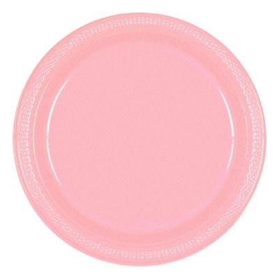 Plasttallrikar Ljusrosa - 20-pack