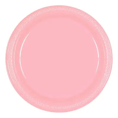 Plasttallrikar Ljusrosa - 20-pack