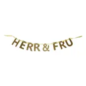 Bokstavsgirlang Herr&Fru Guld