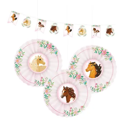 Rosa Dekorationskit med Hästar