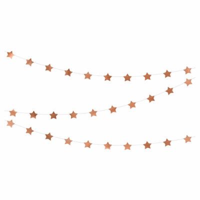 Roséguld Girlang med Stjärnor