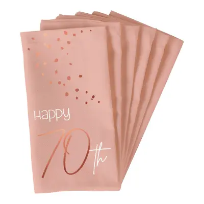 Servetter Happy 70th Lush Blush - 10-pack