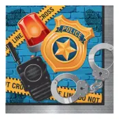 Servetter Polis Party - 16-pack