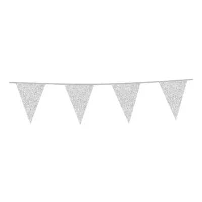 Vimpelgirlang Glitter Silver