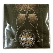 Servetter Skålande Glas Happy New Year - 20-pack