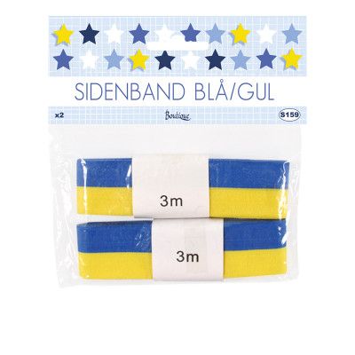 Sidenband Gul/Blå - 25 mm