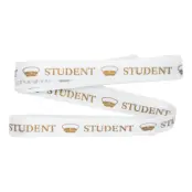 Sidenband Student Vit/Guld - 2-pack