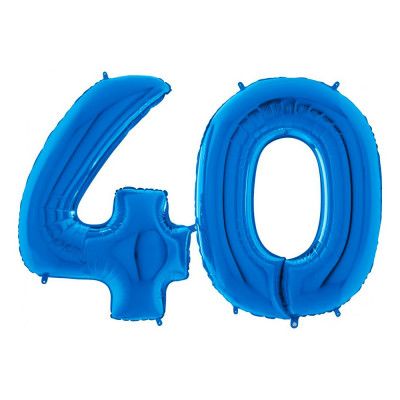 Sifferballong 40 Blå