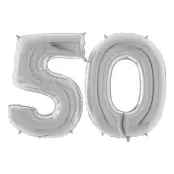 Sifferballong 50 Silver