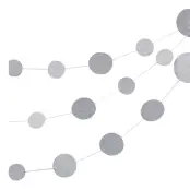 Silver Girlang Cirklar Glitter Metallic