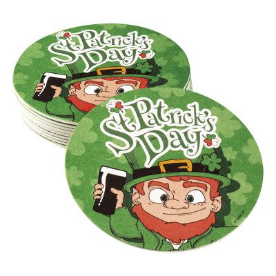 St Patricks Day Glasunderlägg - 10-pack