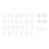 Stickers Bokstäver & Tecken Vit - 48-pack
