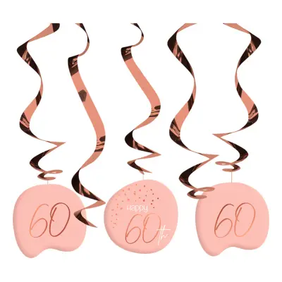 Swirls Happy 60th Lush Blush - 5-pack