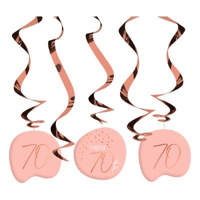Swirls Happy 70th Lush Blush - 5-pack