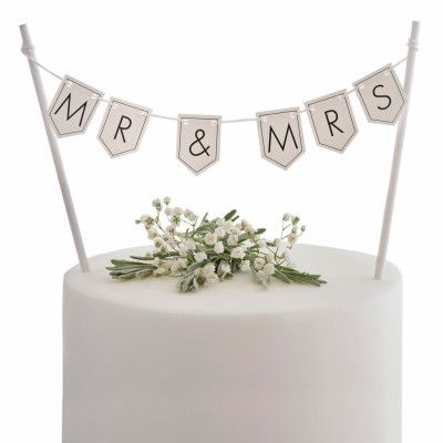 Tårtdekoration DIY Mr&Mrs Girlang