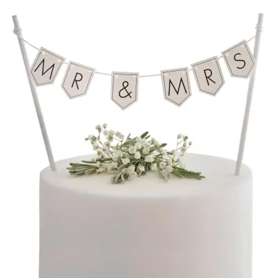 Tårtdekoration DIY Mr&Mrs Girlang