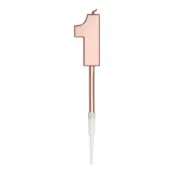 Tårtljus Roséguld Metallic - Siffra 1