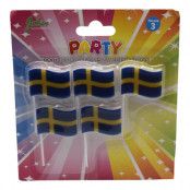 Tårtljus Sverigeflagga - 5-pack