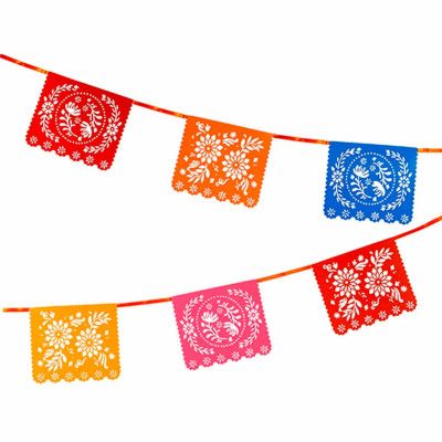 Textilgirlang Blommor Flerfärgad