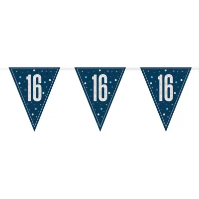 Vimpelgirlang 16 Blå/Silver