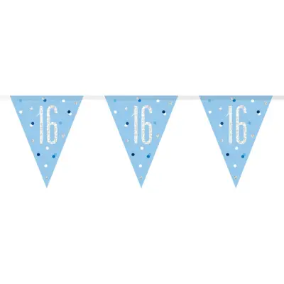 Vimpelgirlang 16 Ljusblå/Silver