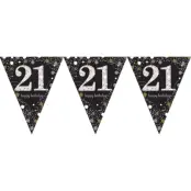 Vimpelgirlang 21 Guld/Silver Glitter