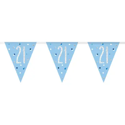 Vimpelgirlang 21 Ljusblå/Silver