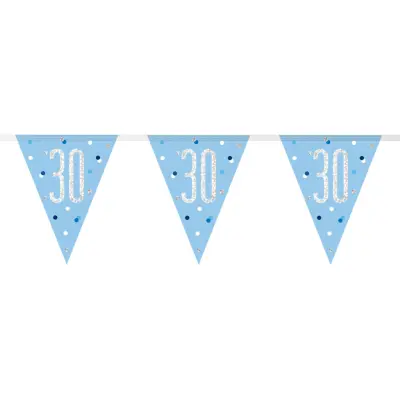 Vimpelgirlang 30 Ljusblå/Silver