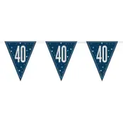 Vimpelgirlang 40 Blå/Silver