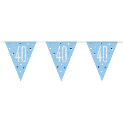 Vimpelgirlang 40 Ljusblå/Silver