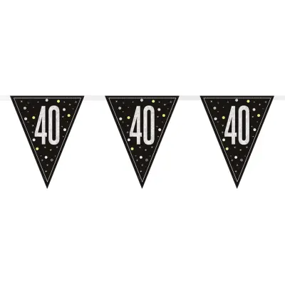 Vimpelgirlang 40 Svart/Silver