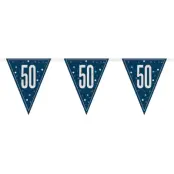 Vimpelgirlang 50 Blå/Silver
