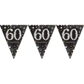 Vimpelgirlang 60 Guld/Silver Glitter