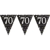 Vimpelgirlang 70 Guld/Silver Glitter