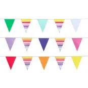 Vimpelgirlang Flerfärgad Randig Lång