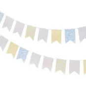 Vimpelgirlang Floral Pastell