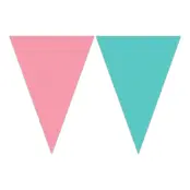 Vimpelgirlang Grön/Rosa