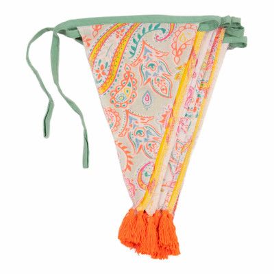Vimpelgirlang i Tyg Boho Paisley