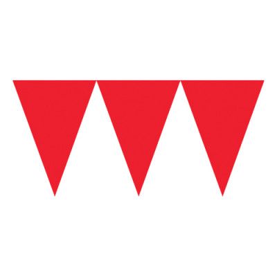 Vimpelgirlang Röd Lång