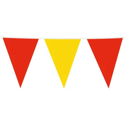 Vimpelgirlang Röd/Gul Stor