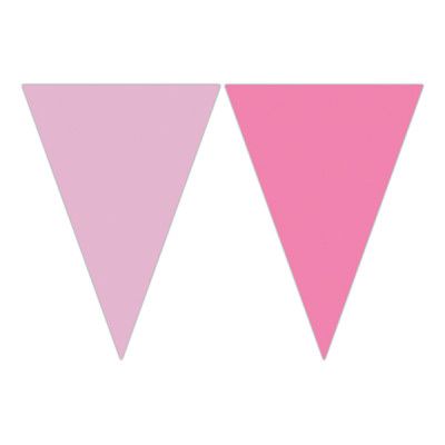 Vimpelgirlang Rosa/Ljusrosa