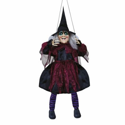 Animerad Häxa i Gunga med Ljud & Ljus Prop