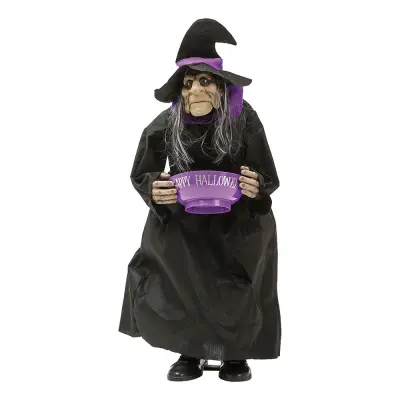 Animerad Häxa med Godisskål Prop