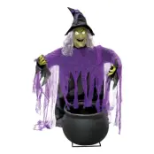 Animerad Häxa med Kittel Ljud&Ljus Prop